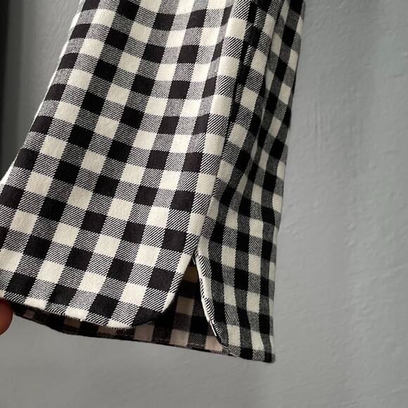 Talbots Chatham Ankle Pants Size 12 Petite Black White Gingham Preppy Pin Up - Picture 5 of 14